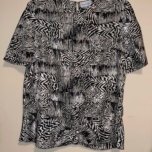 Vintage black and white blouse
